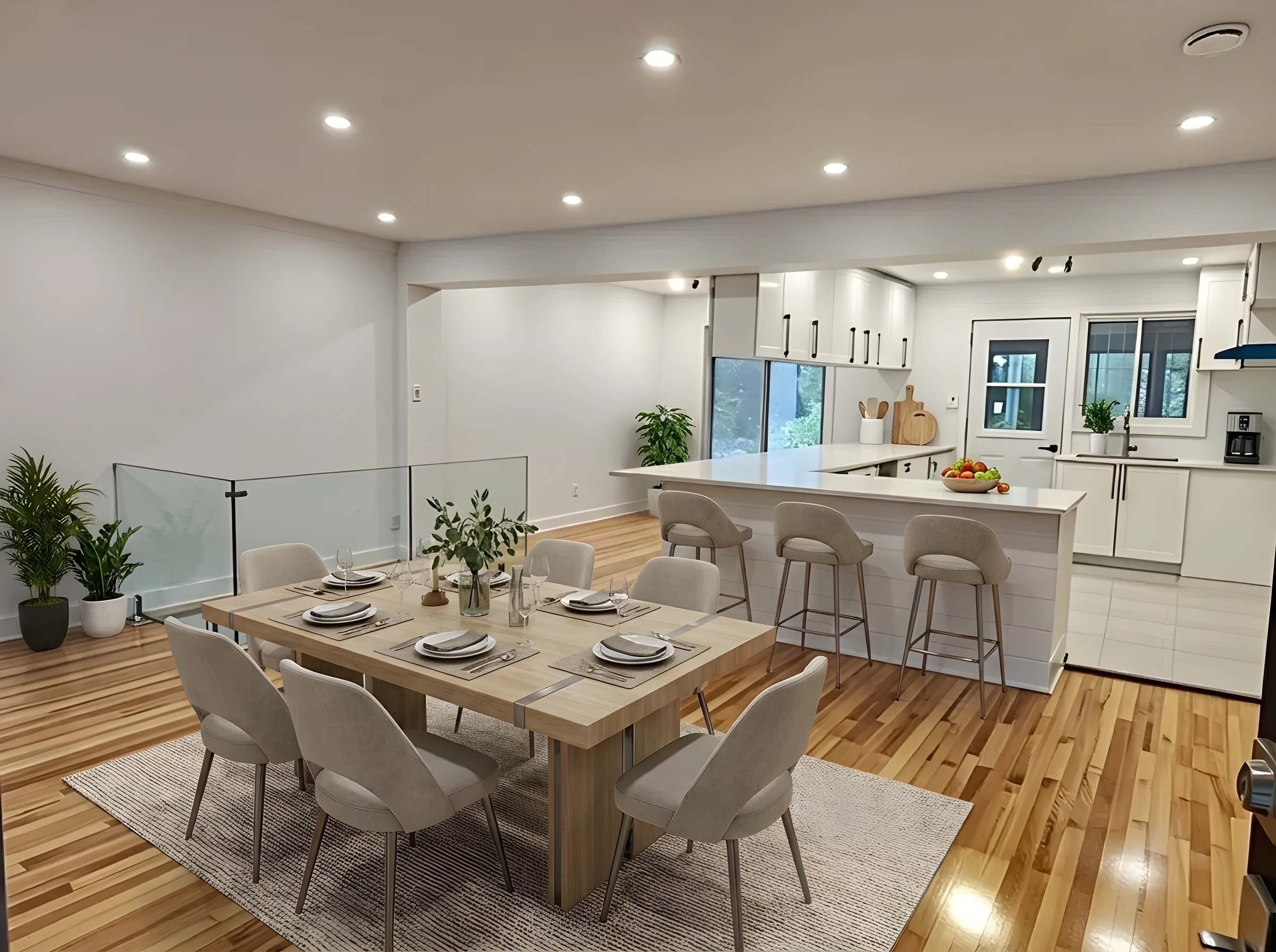 Projet de rénovation résidentielle par Le Rénophile à Montréal — cuisine moderne, salle de bain et intérieur rénové